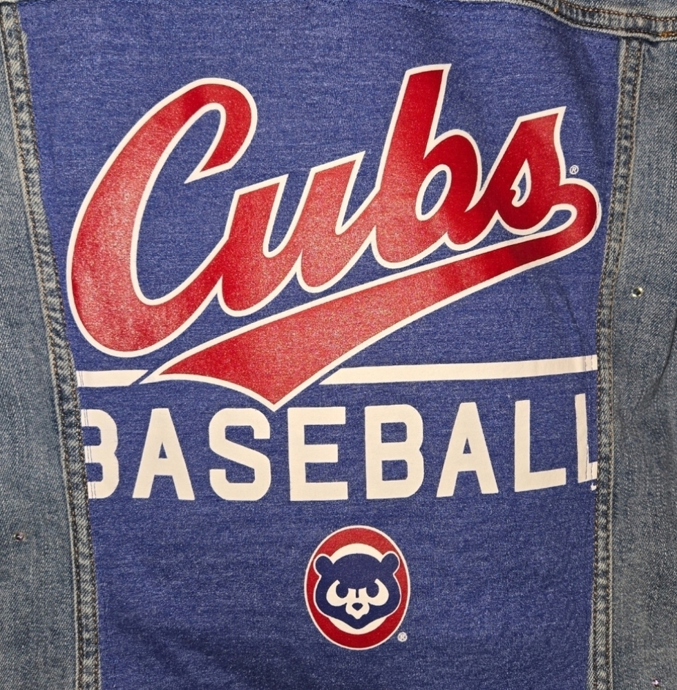 Chicago Cubs Rhinestone Crop Jacket - Picture 9 of 9